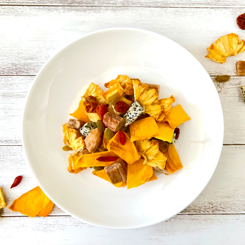 7種の無添加ドライフルーツミックスは、そのままお召し上がりください。