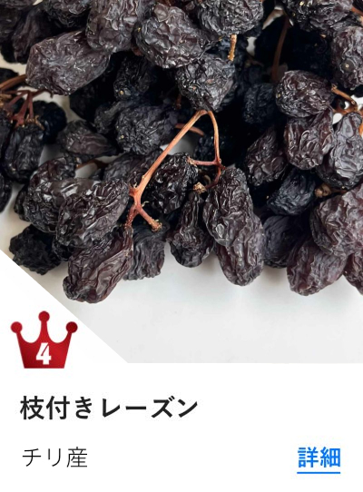 枝付きレーズン