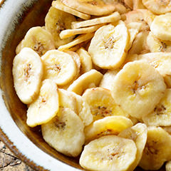 良質のバナナチップス