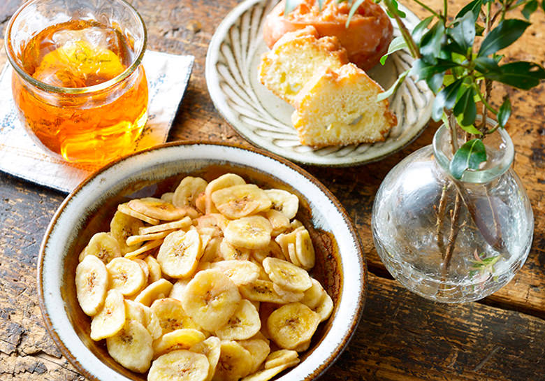 良質のバナナチップス