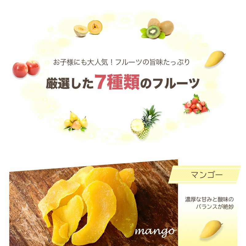 ドライフルーツミックス、7種類ミックスのお得な通販｜小島屋