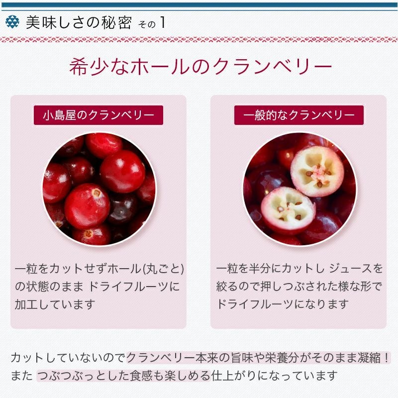 ソフトクランベリー・保存料不使用のお徳用1kg通販｜ドライフルーツの