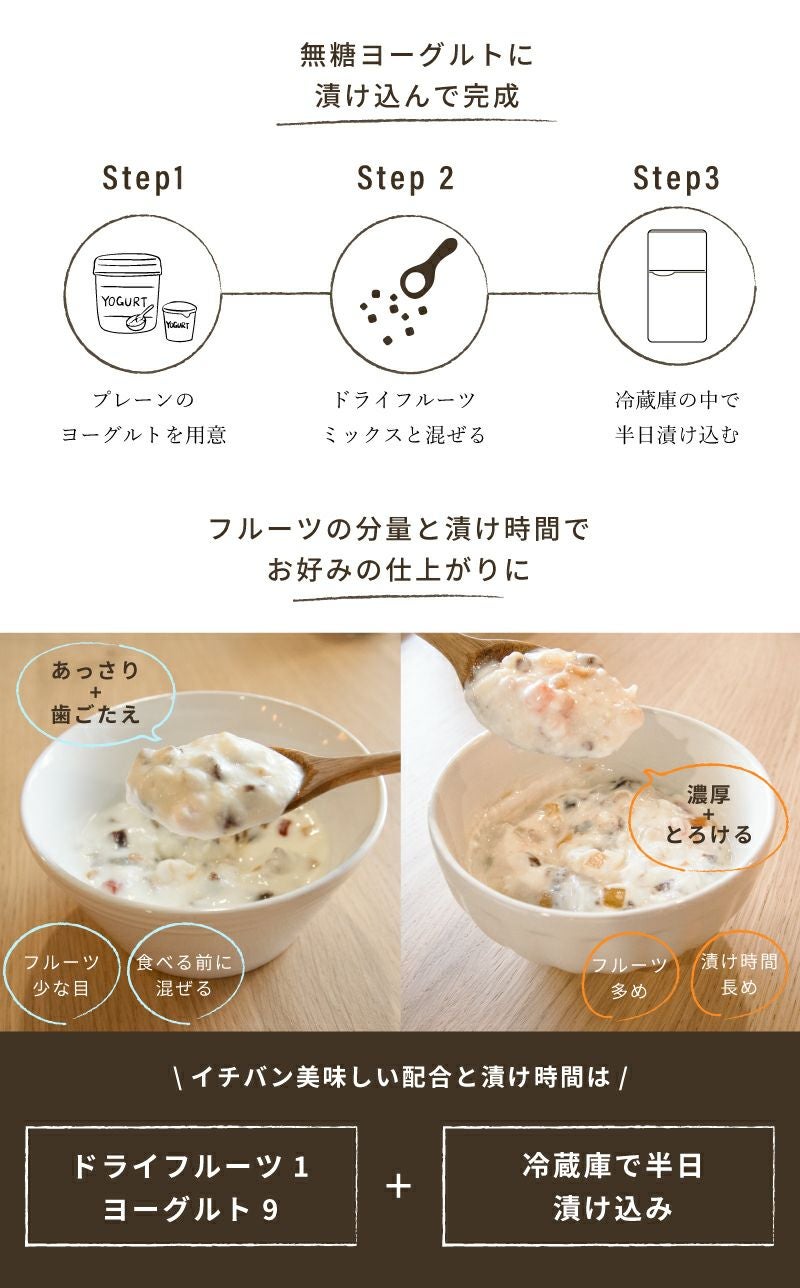 国産無添加ドライフルーツ ヨーグルト用ミックス（りんご、キウイ