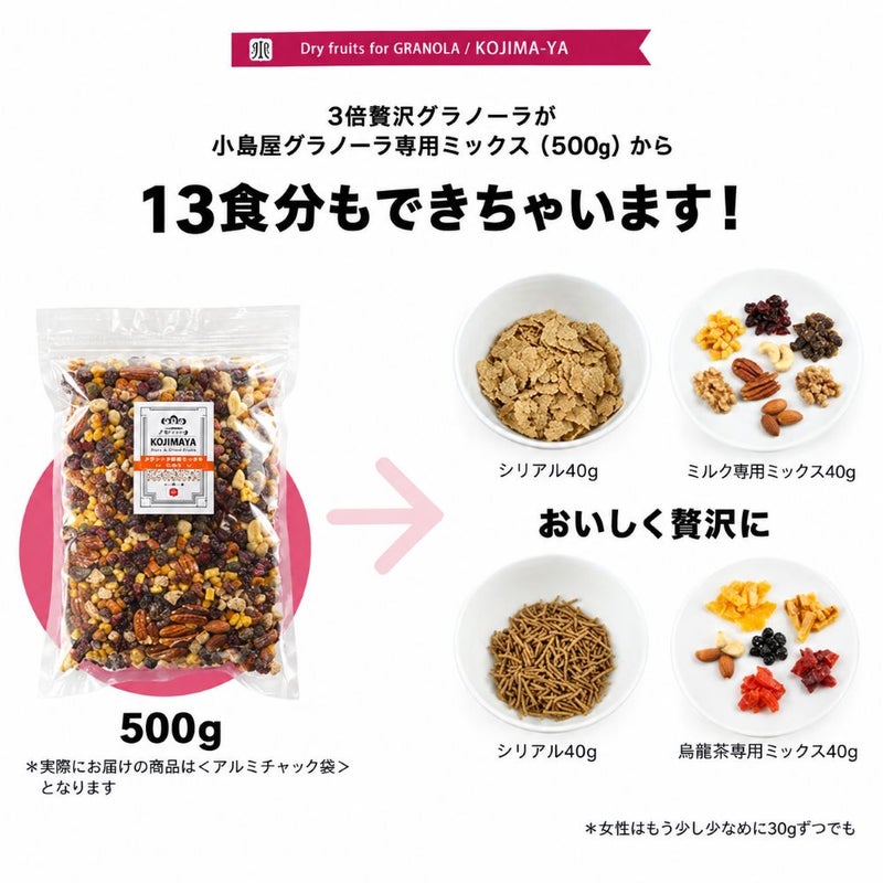 【送料無料】グラノーラ専用ドライフルーツ＆ナッツミックス～烏龍茶タイプ～《1kg》