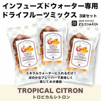 インフューズドウォーター専用ドライフルーツミックス《トロピカルシトロン 》3袋セット　フォンダンウォーターにもどうぞ